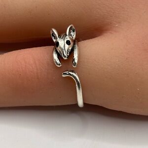 *NEW* 925 Silver Mouse Adjustable Ring